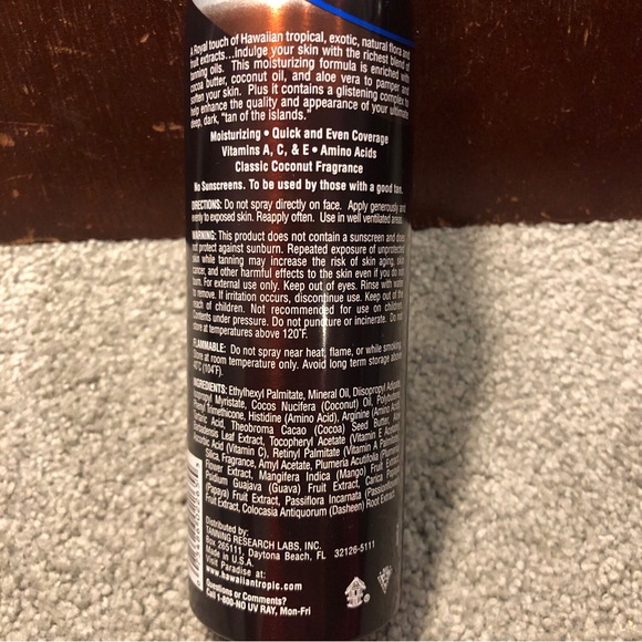 Hawaiian Tropic Triple Rich Royal Tanning Blend Continuous Spray 6oz - Picture 4 of 10